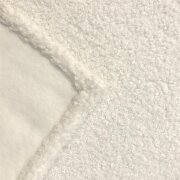 FERTIGSCHAL THERMO WOLLOPTIK "TEDDY" 135cm x 245 cm Farbe WOLLWEISS