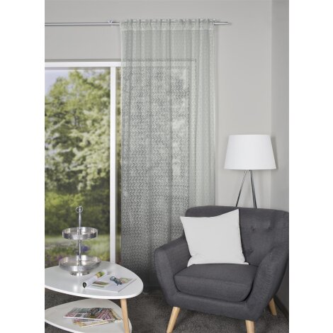 FERTIGSCHAL RASCHELSPITZE "PANILIA" 140cm x 245 cm Farbe STEIN