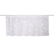 CAFEHAUS VOILE BESTICKT "SHARY" 145 cm x 45 cm Farbe WEISS