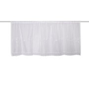 CAFEHAUS BATIST BESTICKT "MACIRO" 120 cm x 45 cm Farbe WEISS