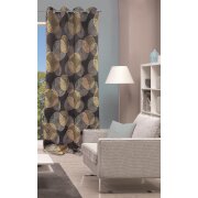 &Ouml;SENSCHAL VERDUNKLER BEDRUCKT "GINNY" 135 cm x 245 cm Farbe ANTHRAZIT