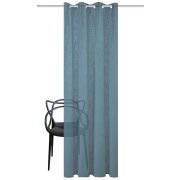 FERTIGSCHAL LEINENSTRUKTUR SOFT "SOFTY" 140 cm x 225 cm Farbe RAUCHBLAU