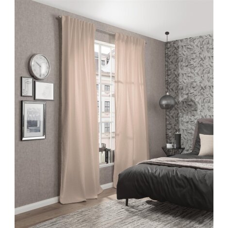 FERTIGSCHAL THERMO WOLLOPTIK "TEDDY" 135 cm x 245 cm Farbe SAND