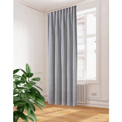 FERTIGSCHAL BOUCLE STRUKTUR "EILIKA"  135 cm x 300 cm Farbe GRAU