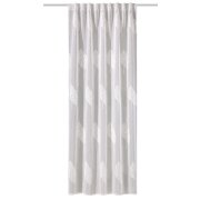 FERTIGSCHAL LEINENOPTIK BESTICKT "ALAVARO" 140 cm x 245 cm Farbe WOLLWEISS