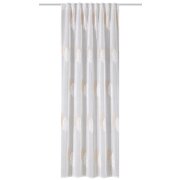 FERTIGSCHAL LEINENOPTIK BESTICKT "ALAVARO" 140 cm x 245 cm Farbe BEIGE