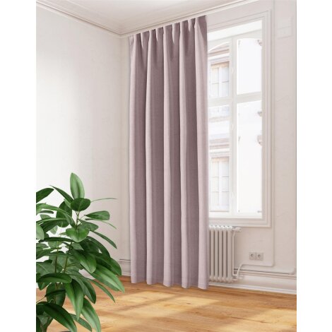 FERTIGSCHAL UNI DEKOSTOFF SOFT "JONALU" 140 cm x 300 cm Farbe ROSE