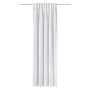 FERTIGSCHAL LEINENOPTIK BESTICKT "DITOS" 135 cm x 245 cm Farbe WEISS