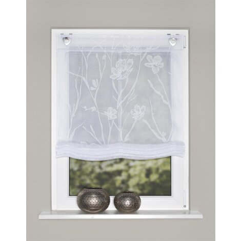 RAFFROLLO AUSBRENNER BEDRUCKT "RORY" 80 cm x 130 cm Farbe WEISS