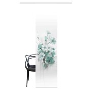 SCHIEBEVORHANG DEKOSTOFF SEIDENOPTIK DIGITALDRUCK "LOTUS" 60 cm x 245 cm Farbe MINT