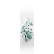 SCHIEBEVORHANG DEKOSTOFF SEIDENOPTIK DIGITALDRUCK "LOTUS" 60 cm x 245 cm Farbe MINT