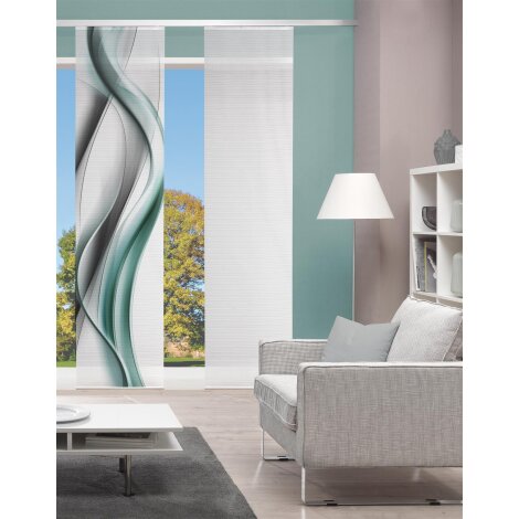 VISION S | SCHIEBEVORHANG BAMBUSOPTIK DIGITALDRUCK "CARA" 60 cm x 260 cm Farbe MINT