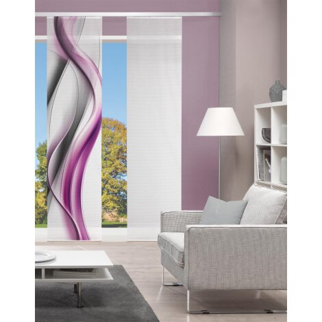 VISION S | SCHIEBEVORHANG BAMBUSOPTIK DIGITALDRUCK "CARA" 60 cm x 260 cm Farbe PINK