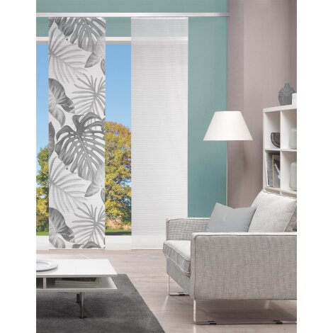 VISION S | SCHIEBEVORHANG BAMBUSOPTIK DIGITALDRUCK "SANJA" 60 cm x 260 cm Farbe GRAU