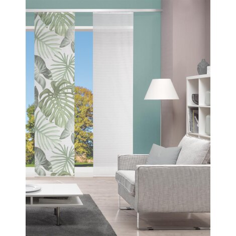 VISION S | SCHIEBEVORHANG BAMBUSOPTIK DIGITALDRUCK "SANJA" 60 cm x 260 cm Farbe GRÜN