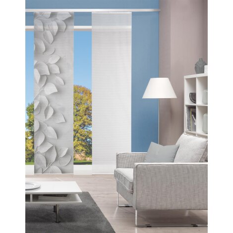 VISION S | SCHIEBEVORHANG BAMBUSOPTIK DIGITALDRUCK "RIXA" 60 cm x 260 cm Farbe GRAU