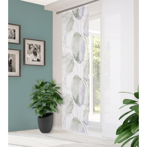 HOME in green | SCHIEBEVORHANG BAMBUSOPTIK RECYCELT DIGITALDRUCK "ELLRIK" 60 cm x 245 cm Farbe FLIEDER