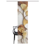 HOME in green | SCHIEBEVORHANG BAMBUSOPTIK RECYCELT DIGITALDRUCK "STORM" 60 cm x 245 cm Farbe GOLD