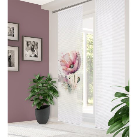 HOME in green | SCHIEBEVORHANG BAMBUSOPTIK RECYCELT DIGITALDRUCK "MELIORA" 60 cm x 245 cm Farbe ROSE