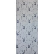 Dekostoff Gardine Vorhang Landhaus Jacquard Hirsch grau blickdicht, Meterware