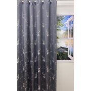 Dekostoff Gardine Vorhang Landhaus Jacquard Hirsch grau blickdicht, Meterware