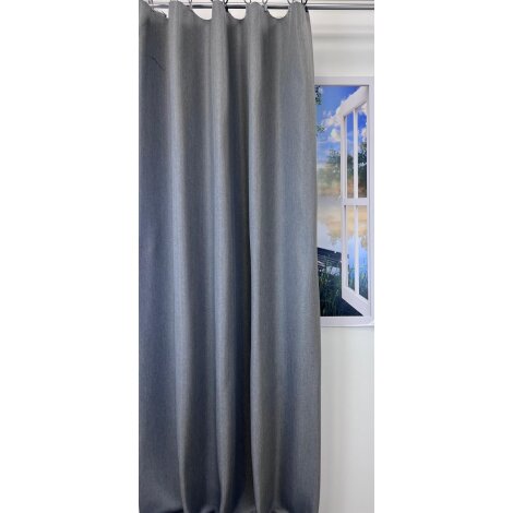 Verdunklungsstoff Verdunkler Gardine Vorhang Uni anthrazit, Meterware