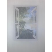 Stores Gardine Stoff Vorhang Webstore Streifen creme transparent, Meterware