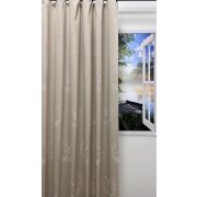 Landhaus Gardine Vorhang Dekoschal Hirsch Ornament natur creme, fertig genäht