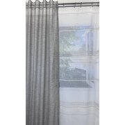 Dekostoff Vorhang Käseleinen Querstreifen natur beige transparent, Meterware