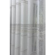 Dekostoff Vorhang Käseleinen Querstreifen natur beige transparent, Meterware