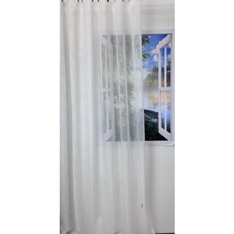 Dekostoff Vorhang Käseleinen natur uni transparent, Meterware
