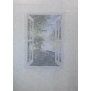 Dekostoff Vorhang Käseleinen natur uni transparent, Meterware