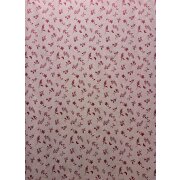 Landhaus Dekostoff Vorhang Natur-Optik Blumen Schmetterling rot rose, fertig genäht