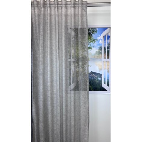 Schlaufenbandschal Fertiggardine beige creme 140 x 245 cm