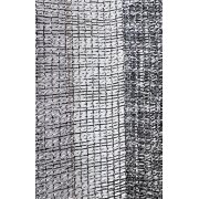 Schlaufenbandschal Fertiggardine grau weiß 140 x 245 cm