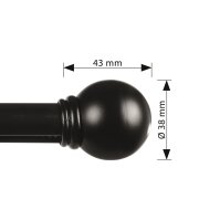 Endst&uuml;ck Kugel schwarz matt Gardinenstange Carrera...