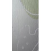 Stores Gardine Vorhang Blumen bedruckt apfelgrün transparent, Meterware