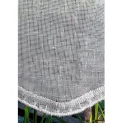 Panneaux Scheibengardine Stickereiabschluss uni rohweiß H 30 cm, Meterware