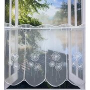 Panneaux Scheibengardine Pusteblume Stickerei weiß H 45 cm, Meterware