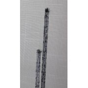 Stores Vorhang Leinenoptik Scherli Streifen grau anthrazit creme transparent, 290 cm, Meterware