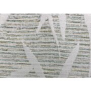 Dekostoff Vorhang Blätter Musterfäden braun gelb grün creme blickdicht, Meterware