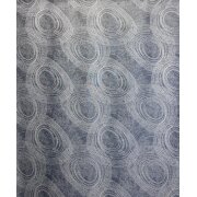 Vorhang Dekoschal Allover Kreise blaugrau blau blickdicht, fertig genäht