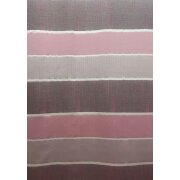 Vorhang Dekoschal Querstreifen rosa grau weiß blickdicht, fertig genäht