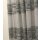 Deko Gardinenstoff Vorhang Streifen Fransen grau anthrazit teiltransp, Reststück 1,8 m