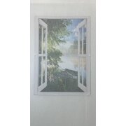 Stores Gardinenstoff Vorhang feines Gitter-Muster grün transparent, Meterware