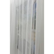 Stores transparent einfarbig creme mit Satinband...