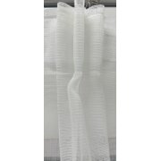 Stores transparent einfarbig creme mit Satinband Abschluss fertig genäht,B=1,20 m H=1,41m