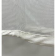 Stores transparent einfarbig creme mit Satinband Abschluss fertig genäht,B=1,20 m H=1,41m