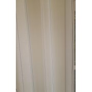 Stores Gardine Stoff Vorhang Easy Lane Streifen rohweiß blau transp., Reststück 6 m