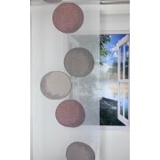 Flächenvorhang Schiebegardine Kreise rot braun...